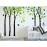 Giant Jungle Tree Wall Decal Tree Wall Sticker Removable Vinyl Sticker Mural Art Kids Room Nursery Bedroom Living Room Decoration (103.9x70.9) (Black)