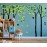 Giant Jungle Tree Wall Decal Tree Wall Sticker Removable Vinyl Sticker Mural Art Kids Room Nursery Bedroom Living Room Decoration (103.9x70.9) (Black)