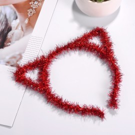 Lux Accessories Red Cute Cat Ears Christmas Holiday For Girls Fashion Headbands