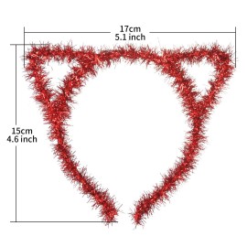 Lux Accessories Red Cute Cat Ears Christmas Holiday For Girls Fashion Headbands