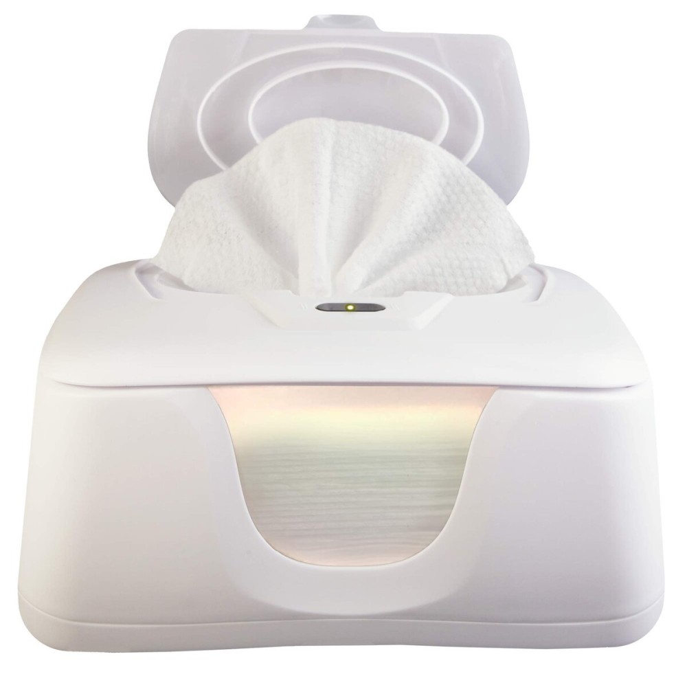 GOGO Pure Baby Wet Wipe Warmer and Wet Wipe Dispenser, Advanced Features - 4 Bright Auto Off LED Ample Lights for Nighttime Changes, Dual Heat for Baby\'s Comfort, Improved Design and Only at Amazon