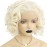 ANOGOL Hair Cap+Blonde Lace Front Wig Short Bob Curly Synthetic Hair Wigs for White Women Layered Platinum Blonde Lace Front Wig 613 Blonde Wig Synthetic Lace Front Wig for Custome Halloween Party
