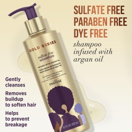 Pantene Shampoo and Sulfate Free Conditioner Kit, with Argan Oil, Pro-V Gold Series, for Natural and Curly Textured Hair, 16.9 fl oz, Kit Pantene Shampoo and Sulfate Free Conditioner Kit, with Argan Oil, Pro-V Gold Series, for Natural and Curly Textured Hair, 16.9 fl oz, Kit