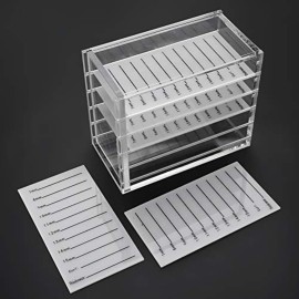 Acrylic Cosmetic Storage Makeup Organizer Clear Eyelash Storage Box Eyelashes Glue Pallet Holders 5 Layers Grafting Eyelash Extension Tool