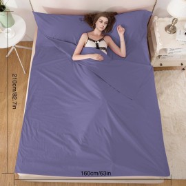 Sleeping Bag Liner Compact Sleep Bag Lightweight Travel Sheet Camping Sheets Sleeping Sack, Grey Blue, 45 x 82.6inch(115 x 210cm)