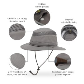Sunday Afternoons Charter Escape Hat, Charcoal, Medium