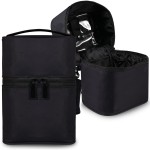 Makeup Brush Organizer Artist Small Makeup Bag Brushes Set Case Professional Travelling Brush Pen Pencil Holder Make Up Cup Storage Organizer Case Pencil Pouch Cosmetic Bag for Travel (Black)