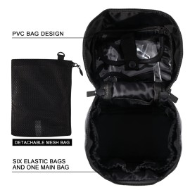 Makeup Brush Organizer Artist Small Makeup Bag Brushes Set Case Professional Travelling Brush Pen Pencil Holder Make Up Cup Storage Organizer Case Pencil Pouch Cosmetic Bag for Travel (Black)