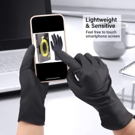 Segbeauty 20 Count Hair Dye Gloves, Large Black Reusable Rubber Gloves for Hair Styling, Powder Free, Professional Salon Coloring Accessories Segbeauty 20 Count Hair Dye Gloves, Large Black Reusable Rubber Gloves for Hair Styling, Powder Free, Professional Salon Coloring Accessories