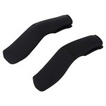 2Pcs/Pair Baby Stroller Armrest Cover, Removable Zipper Crossbar Elastic Protector Sleeve for Pushchair Pram, Black