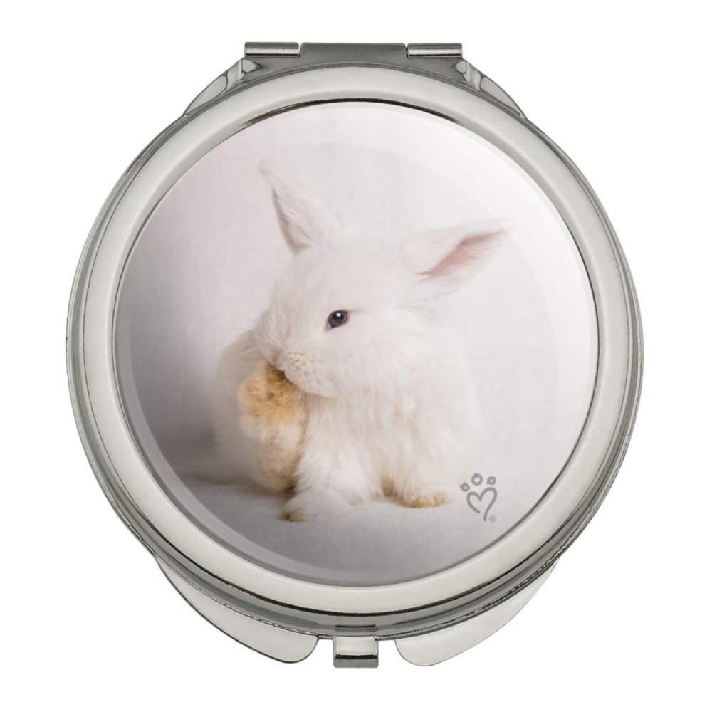 GRAPHICS & MORE Lop Ears Miniature Bunny Rabbit Compact Travel Purse Handbag Makeup Mirror