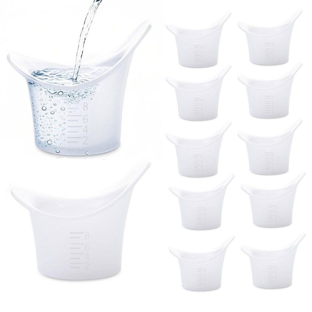FOYARA Eye Bath Silicone Eye Wash Cup Set of 12 for Refresh and Clean Tired Eyes