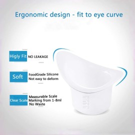 FOYARA Eye Bath Silicone Eye Wash Cup Set of 12 for Refresh and Clean Tired Eyes