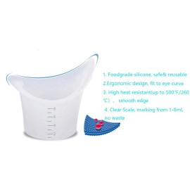 FOYARA Eye Bath Silicone Eye Wash Cup Set of 12 for Refresh and Clean Tired Eyes