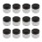 12PCS 15 Gram 15ml 0.5oz Refillable Black Plastic Screw Cap Lid with Clear Base Empty Plastic Container Jars for Nail Powder Bottles Eye Shadow Container Lot Powder Container