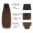 AmazingBeauty 8A Double Weft Texlaxed Kinkys Straight Ombre Clip Extensions Human Hair for Black Women, Natural Black Fading into Chocolate Brown, 7 Pieces, 120 Grams, KS TN-4, 16 Inch