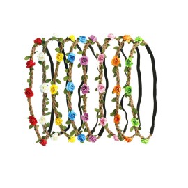 HOPEANT 8 PCS Rose Paper Flower Headband Hair Band Floral Crown Garland for Women Girls Hair Accessories HOPEANT 8 PCS Rose Paper Flower Headband Hair Band Floral Crown Garland for Women Girls Hair Accessories