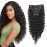 FASHION LINE Synthetic Curly Clip in Hair Extensions Double Weft Full Head Deep Wave Hair Pieces Heat Resistance Thick Deep Wave Clip In 7 Pieces(24inches, 1B Natural Black)