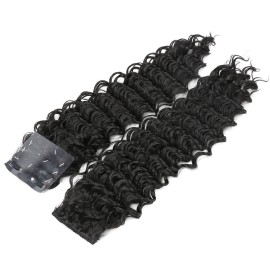FASHION LINE Synthetic Curly Clip in Hair Extensions Double Weft Full Head Deep Wave Hair Pieces Heat Resistance Thick Deep Wave Clip In 7 Pieces(24inches, 1B Natural Black) FASHION LINE Synthetic Curly Clip in Hair Extensions Double Weft Full Head Deep Wave Hair Pieces Heat Resistance Thick Deep Wave Clip In 7 Pieces(24inches, 1B Natural Black)