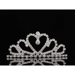 Lovelyshop Mini Heart Rhinestone Tiara for Wedding Bride Prom Birthday Pegeant Prinecess Party-6 Packs