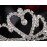 Lovelyshop Mini Heart Rhinestone Tiara for Wedding Bride Prom Birthday Pegeant Prinecess Party-6 Packs