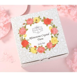 Lovelyshop Mini Heart Rhinestone Tiara for Wedding Bride Prom Birthday Pegeant Prinecess Party-6 Packs