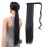 SWACC Women Long Straight/Curly Wavy Wrap Around Ponytail Extension Synthetic Hair Piece Clip in Hair extensions (Straight, 1B-Off Black)