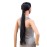 SWACC Women Long Straight/Curly Wavy Wrap Around Ponytail Extension Synthetic Hair Piece Clip in Hair extensions (Straight, 1B-Off Black)