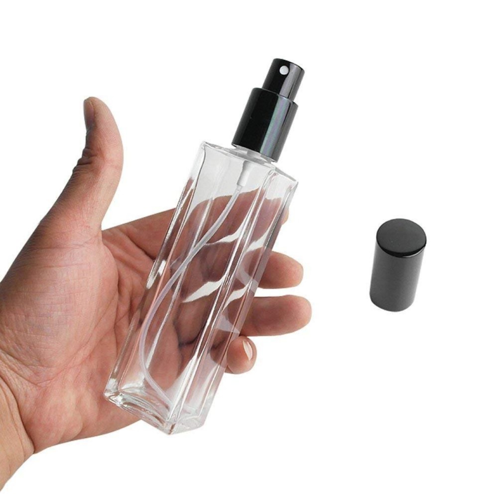 Perfume Bottle Empty Refillable Glass Spray Bottle Travel Sprayer Essential Oil Glass Bottles with Black Cap Travel Party Gift Makeup Tool size 50ML Perfume Bottle Empty Refillable Glass Spray Bottle Travel Sprayer Essential Oil Glass Bottles with Black Cap Travel Party Gift Makeup Tool size 50ML