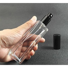 Perfume Bottle Empty Refillable Glass Spray Bottle Travel Sprayer Essential Oil Glass Bottles with Black Cap Travel Party Gift Makeup Tool size 50ML Perfume Bottle Empty Refillable Glass Spray Bottle Travel Sprayer Essential Oil Glass Bottles with Black Cap Travel Party Gift Makeup Tool size 50ML