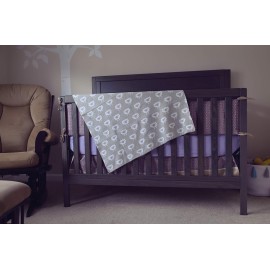 Premium Organic Cotton Baby Blanket - Knitted Sheep Design - Super Soft Multi Use