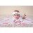 Ziggy Baby Peony & Heart 5 Piece Blanket, Hat and Headband Collection Pink White