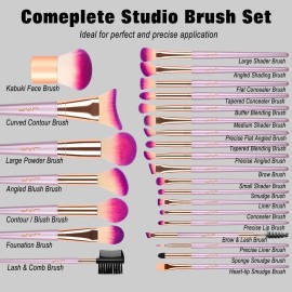JAF Makeup Brush Set Professional 26 Pcs Synthetic Make Up Brushes Tools Kit Vegan JAF Makeup Brush Set Professional 26 Pcs Synthetic Make Up Brushes Tools Kit Vegan