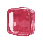 EzPacking Clear TSA Approved 3-1-1 Travel Toiletry Bag for Carry On/Quart Size Transparent Liquids Pouch for Airport Security/Reusable See Through Vinyl & PVC Plastic Organizer Men Women (Burgundy)