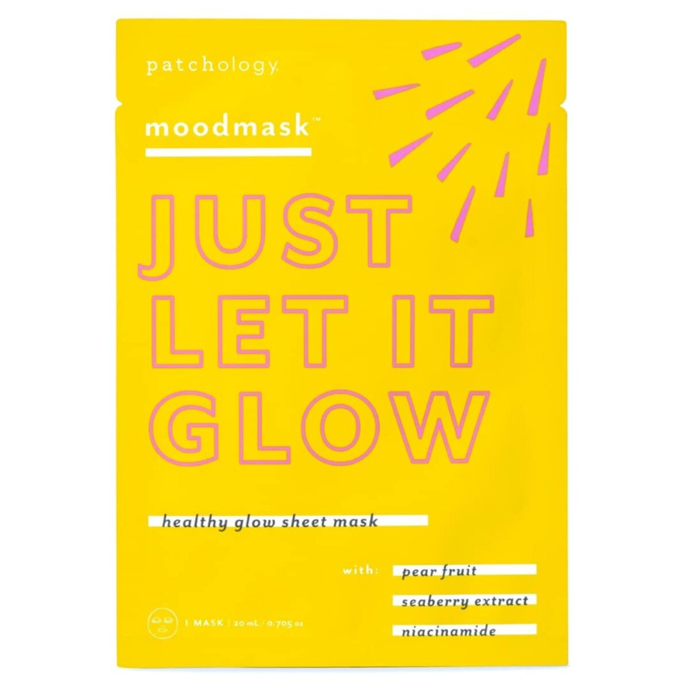 Patchology Moodmask Just Let It Glow Face Sheet Mask for Women & Men - Hydrating Facial Sheet Mask for Scarring, Clear & Healthy Skin w/Pear Fruit, Seaberry Extract & Niacinamide - Vegan (1 Count) Patchology Moodmask Just Let It Glow Face Sheet Mask for Women & Men - Hydrating Facial Sheet Mask for Scarring, Clear & Healthy Skin w/Pear Fruit, Seaberry Extract & Niacinamide - Vegan (1 Count)