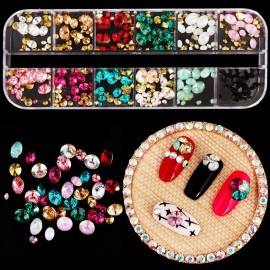 WOKOTO 4 Box Mix-Style Nail Crystals Rhinestones Silver Rose Gold Nail Studs Charms For Women Nail Art Colorful Pointed Fake Diamonds And Flatback Ab Rhinestones Kit With Tweezers And Picker Pencil WOKOTO 4 Box Mix-Style Nail Crystals Rhinestones Silver Rose Gold Nail Studs Charms For Women Nail Art Colorful Pointed Fake Diamonds And Flatback Ab Rhinestones Kit With Tweezers And Picker Pencil