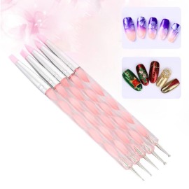 Dual-ended Carving Sculptur Pen Set, Silicone Head Dotting Pen Manicure Nail Art Tool 5pcs Dual-ended Carving Sculptur Pen Set, Silicone Head Dotting Pen Manicure Nail Art Tool 5pcs