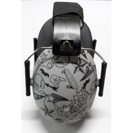 Banz Kidz Earmuffs 2 Years & Older - Graffiti - Loud Noise Cancelling Kids Headphones & Toddler Ear Muffs, Size Adjustable