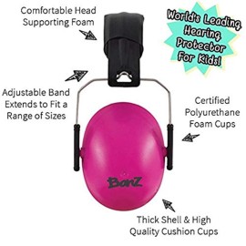 Banz Kidz Earmuffs 2 Years & Older - Graffiti - Loud Noise Cancelling Kids Headphones & Toddler Ear Muffs, Size Adjustable