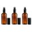 ericotry 1oz30ml Refillable Amber Glass Spray Bottles Vials Aromatherapy cosmetic Liquid Water Perfume Essential Oil Sprayer Bottles with Black Lid Fine Mist Sprayers (Pack of 3)