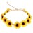 3PCS Fashion Sunflower Headband Hair Crown Wreath Headpiece Hair Band Tool Tie Wrap Wreath For Bridal Beach Scenery Festivals Girls Lady Seaside Holiday(Yellow)