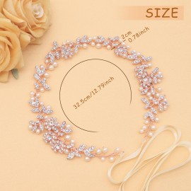 Ammei Headpiece Bridal Headbands Crystal Pearl Hair Vines Bohemian Style Wedding Headpieces For Bride Wedding Hair Accessories Ammei Headpiece Bridal Headbands Crystal Pearl Hair Vines Bohemian Style Wedding Headpieces For Bride Wedding Hair Accessories