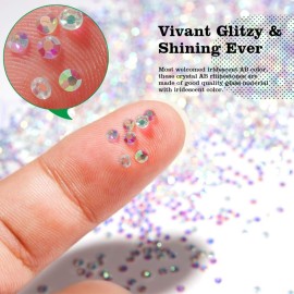 5000Pcs Nail Rhinestones 2.4mm Clear AB Flatback Glass Pixie Crystals, Iridescent Nail Gems Long Lasting Shine Small Sugar Beads Dust Nail Charms for Nail Design DIY Crafts Accessories 5000Pcs Nail Rhinestones 2.4mm Clear AB Flatback Glass Pixie Crystals, Iridescent Nail Gems Long Lasting Shine Small Sugar Beads Dust Nail Charms for Nail Design DIY Crafts Accessories