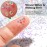 5000Pcs Nail Rhinestones 2.4mm Clear AB Flatback Glass Pixie Crystals, Iridescent Nail Gems Long Lasting Shine Small Sugar Beads Dust Nail Charms for Nail Design DIY Crafts Accessories