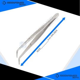 OdontoMed2011 Heavy Duty 6 inches Stainless Steel College Tweezers Curved Tips All-purpose Forceps Professional Tweezers Tongs and Comfortable Ridged Handle for Crafting Repairing General Purpose OdontoMed2011 Heavy Duty 6 inches Stainless Steel College Tweezers Curved Tips All-purpose Forceps Professional Tweezers Tongs and Comfortable Ridged Handle for Crafting Repairing General Purpose
