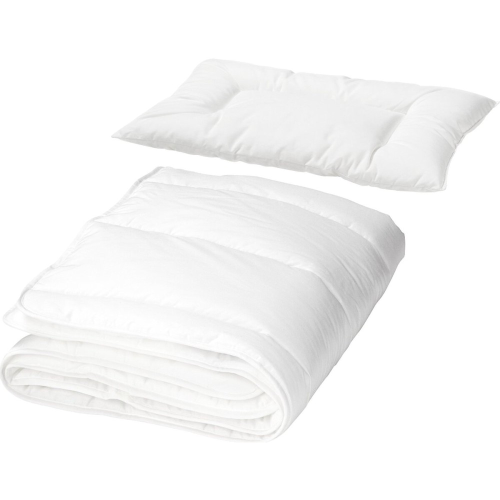 IKEA Len Crib Pillow and Crib Comforter Set, White
