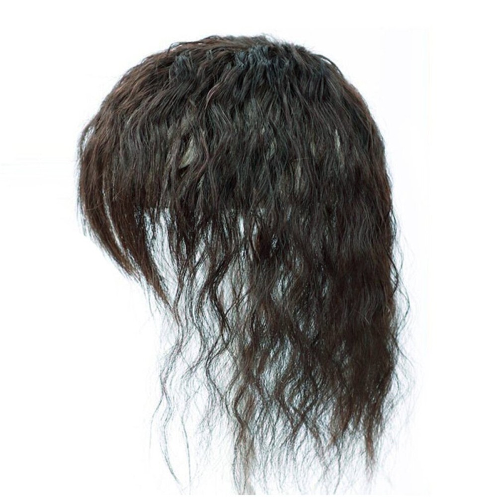 Fluffy Nature Look Curly Hairpiece Clip ON Human Hair Toppers With Bangs Replacement Wiglet Toupee for Thin Hair Long 812cm,25cm Nature Black Fluffy Nature Look Curly Hairpiece Clip ON Human Hair Toppers With Bangs Replacement Wiglet Toupee for Thin Hair Long 812cm,25cm Nature Black