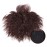 Human Hair Nature Curly Topper Replacement Fluffy Hairpiece Seamless Clip in Top Wiglet for Women Thin Hair Large Dark Brown