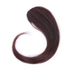 Hand Made Long Straight Bangs 1pcs Invisible Clip In Side Bangs Human Hair Nature Look Hair Piece Extension Dark Brown