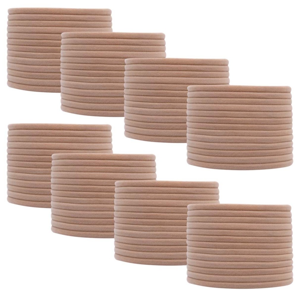 JLIKA Nylon Headbands for Baby Girls 100 Bulk Wholesale DIY - Stretchy One Size Fits All Headband (Nude)